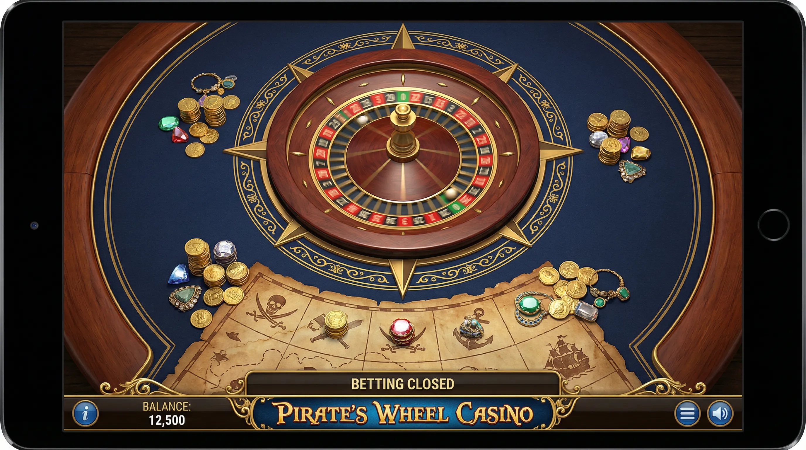 Roleta Temática de Piratas com Bússola Dourada no 119bet